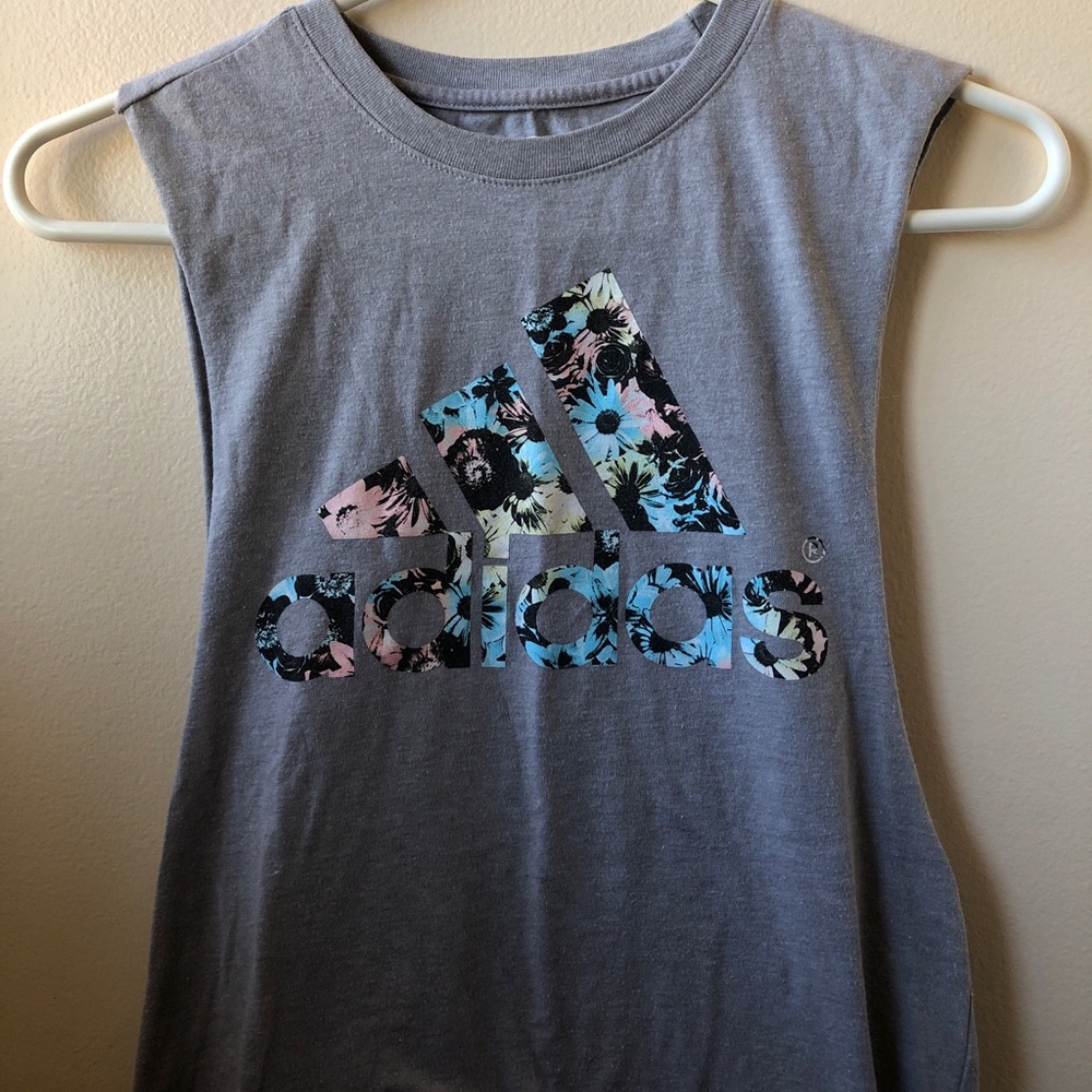 Floral Adidas Muscle Tee